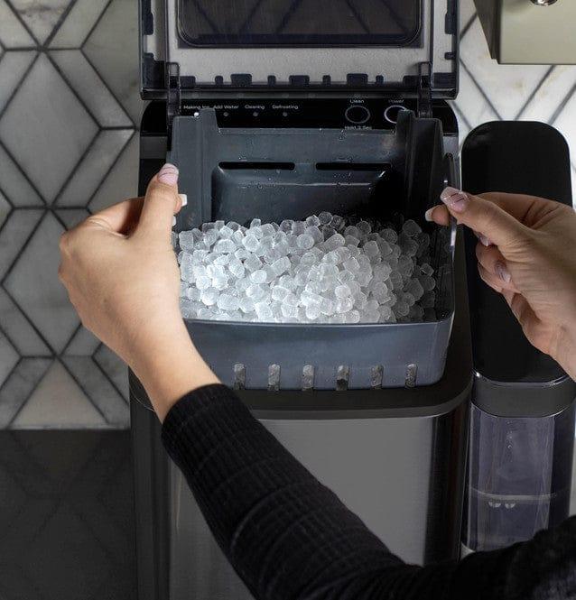 General Electric GE Ice Maker with Side Tank Black - Tashqila General Electric GE Ice Maker with Side Tank Black - Tashqila